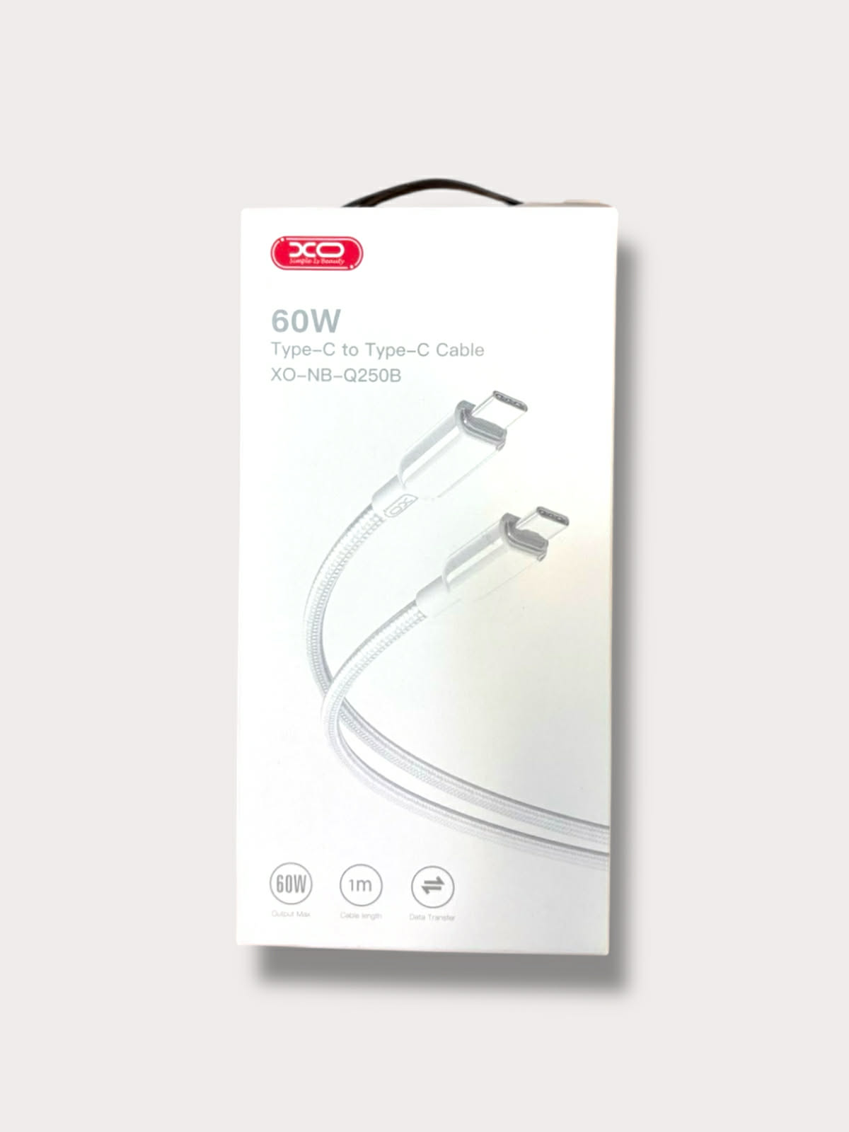 Кабел XO Кабел Type-C - Type-C, 1м, 60W