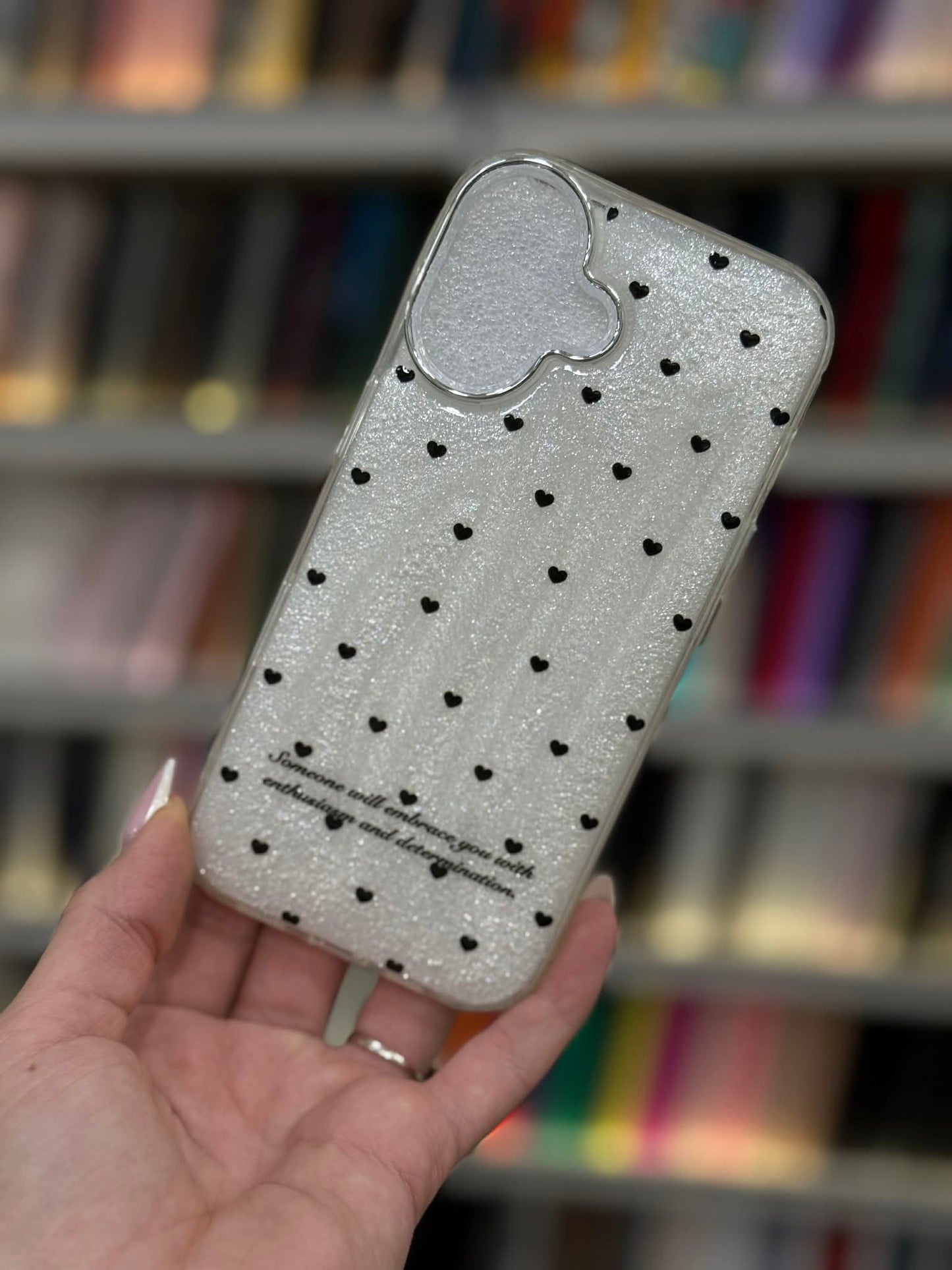 White Glitter Love Кейс