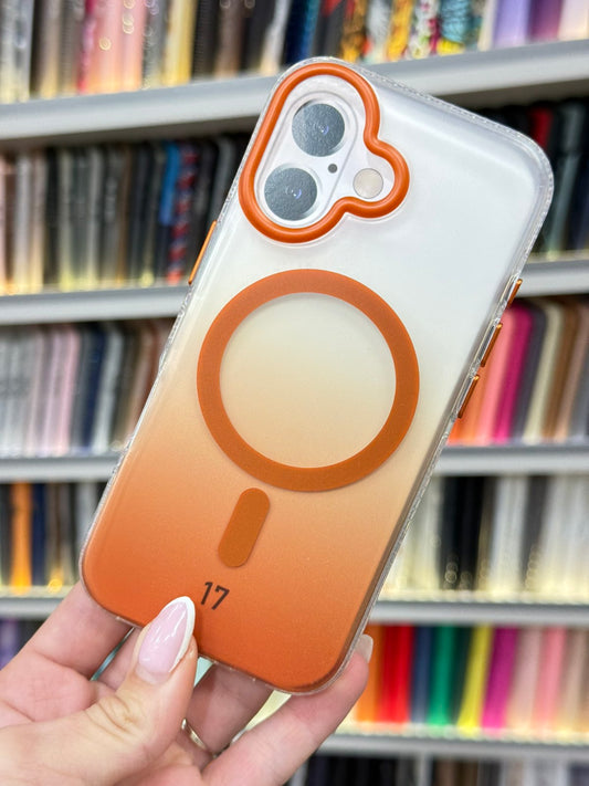 Clear Orange MagSafe Кейс